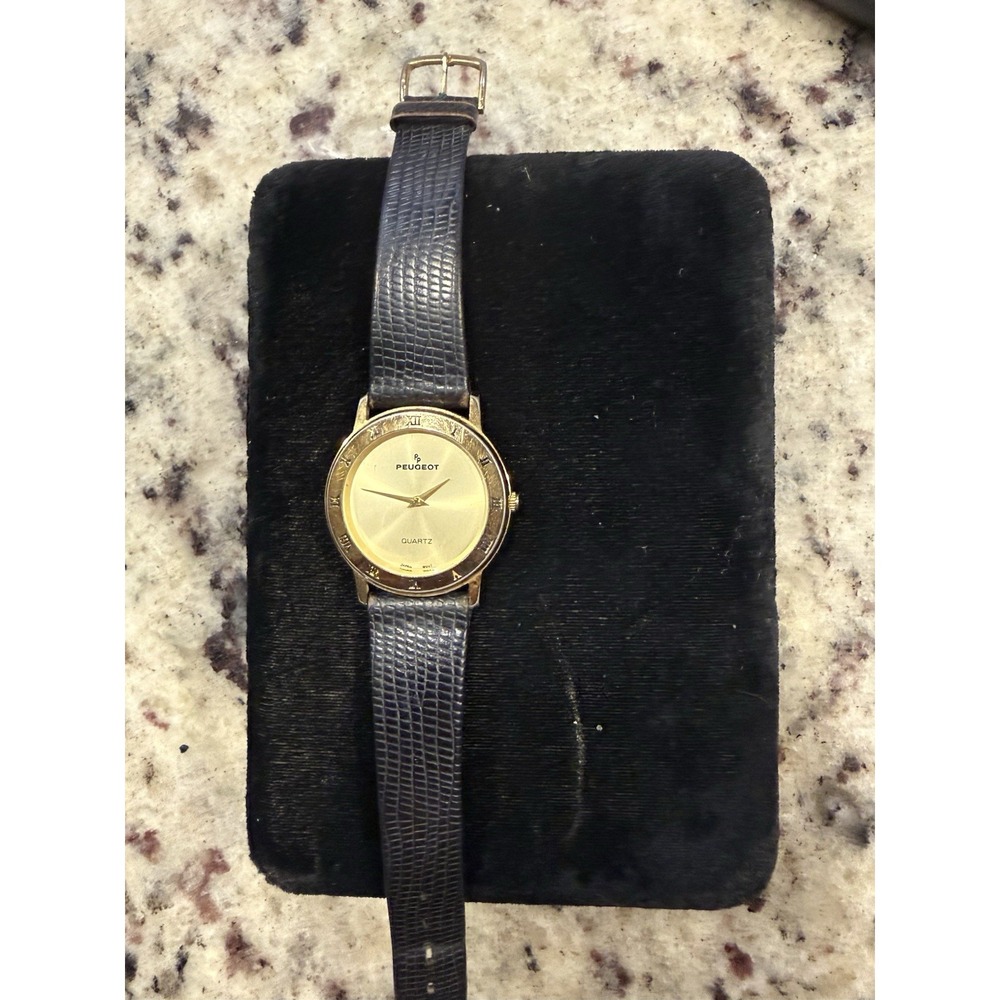 Lot of 2 Vintage Peugeot Quartz Watches –‎ Gold Tone, For Repair/Parts - Picture 5 of 8